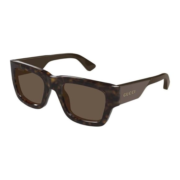 NWT Gucci GG1668S-005 Havana Green 52mm Sunglasses